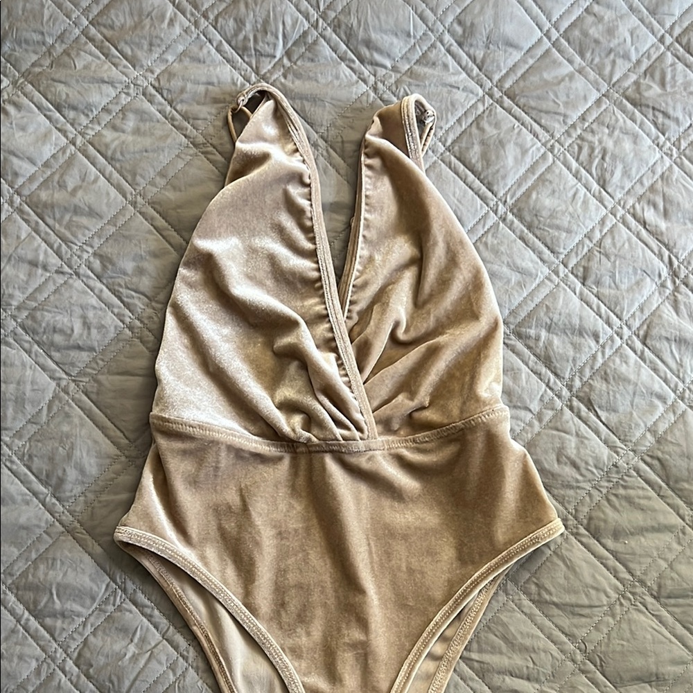 Wishlist Tan Bodysuit Top